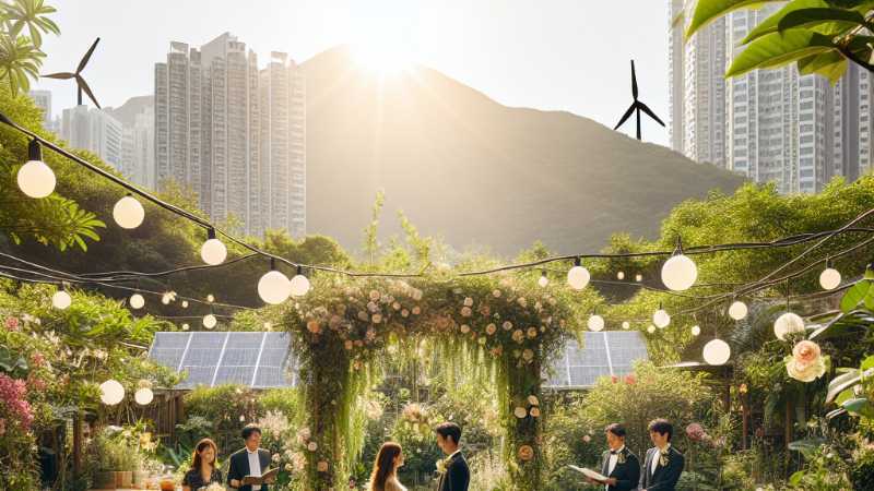 Green Weddings in Hong Kong: A Guide to Sustainable Nuptials, Concept art for illustrative purpose, tags: und - Monok